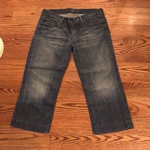 7 for all mankind cropped denim